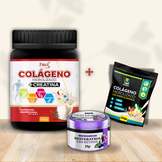 Combo Premium Colágeno + Creatina + Resveratrol ✨💪
